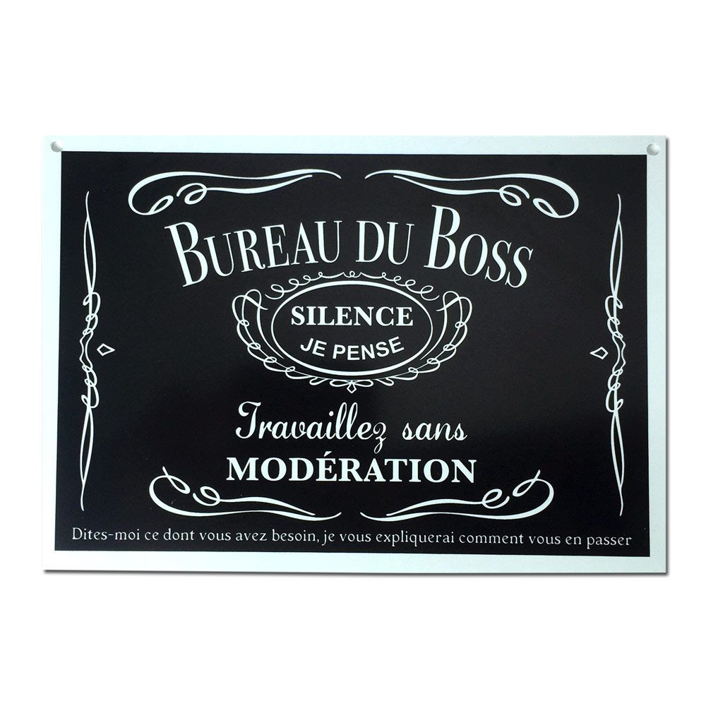 Plaque de porte Bureau du Boss