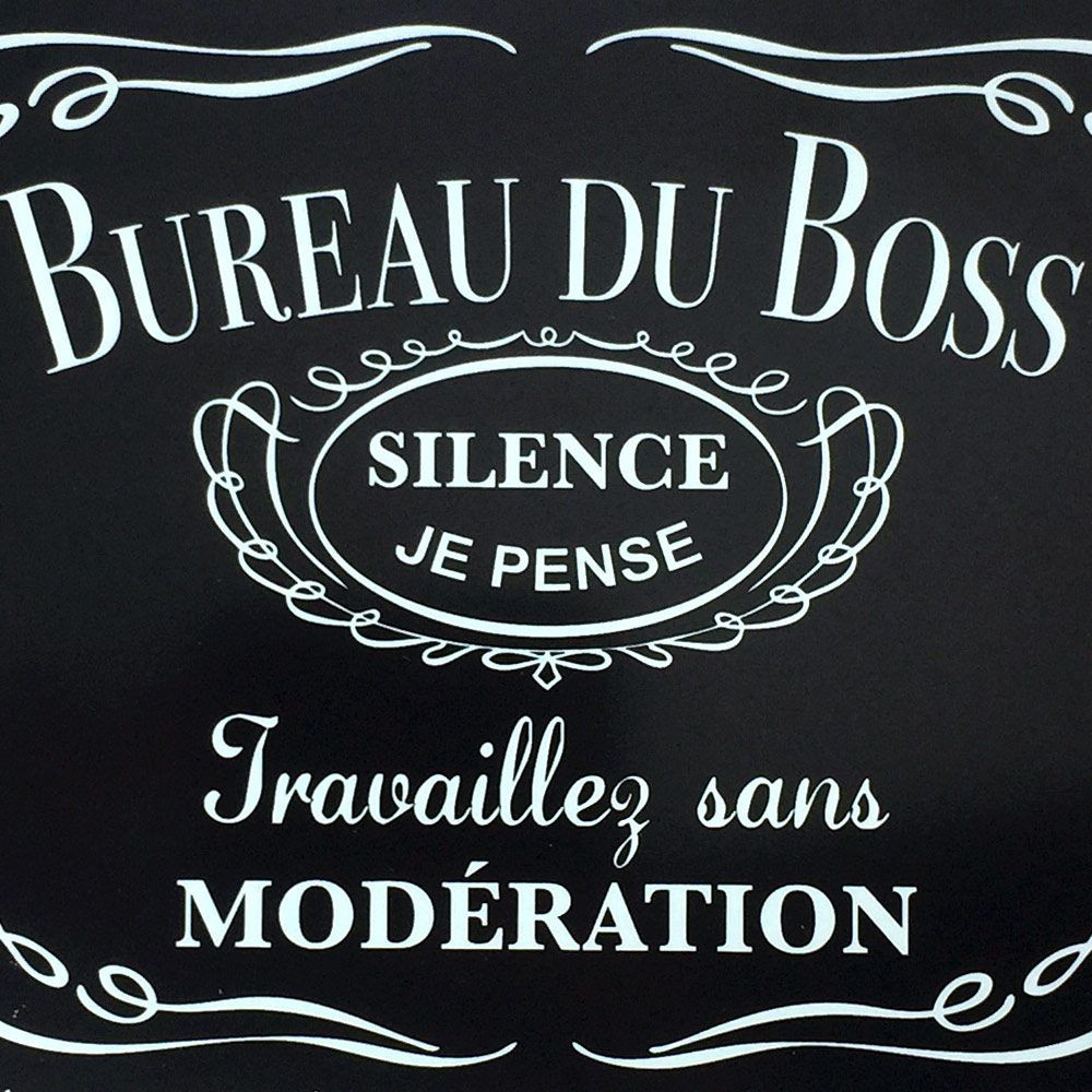 Plaque de porte Bureau du Boss