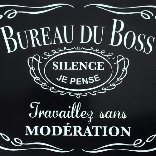 Plaque de porte Bureau du Boss