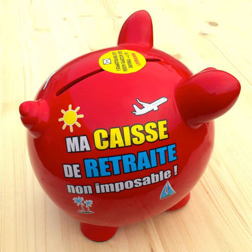 Tirelire cochon géante Retraite