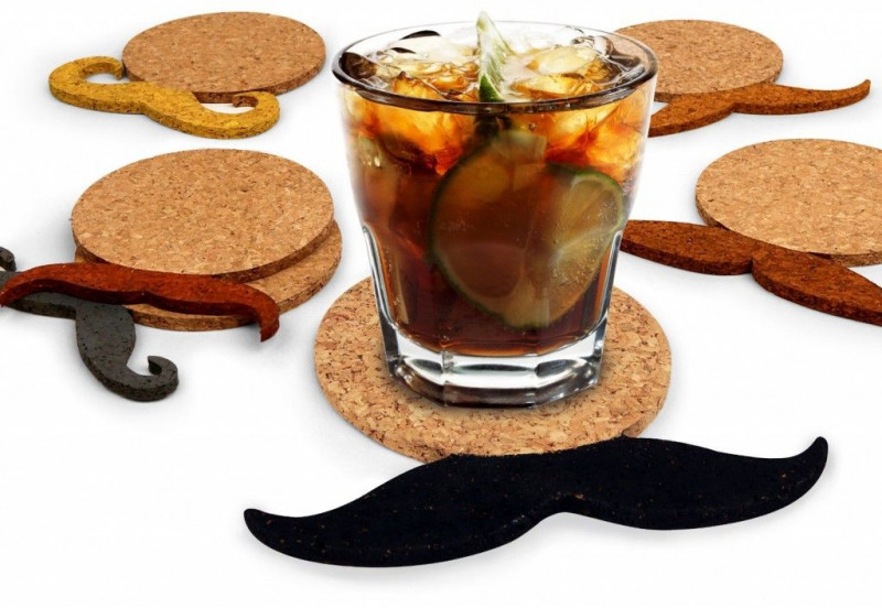 Dessous de verre en liège Moustache x 6