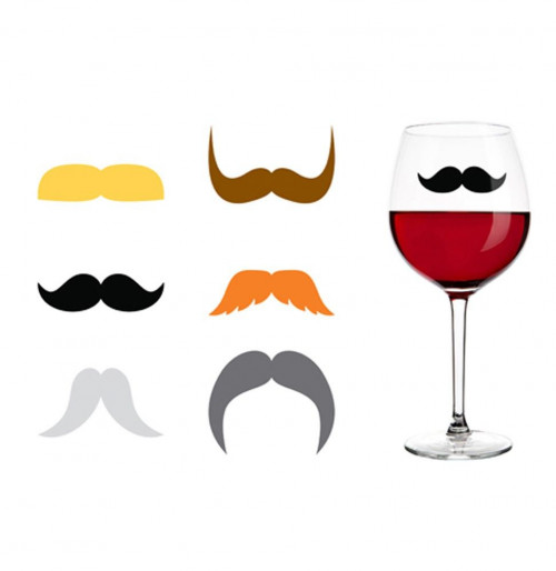 Marqueurs de verre moustache