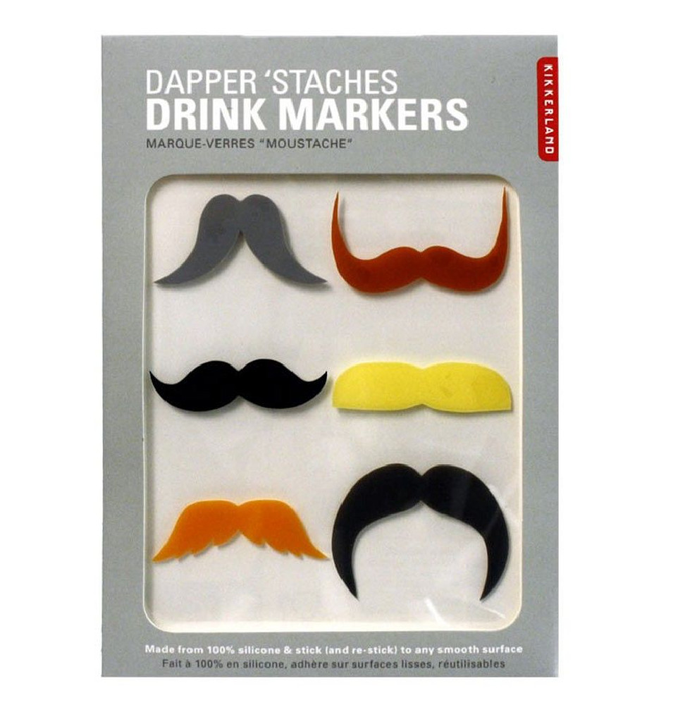 Marqueurs de verre moustache