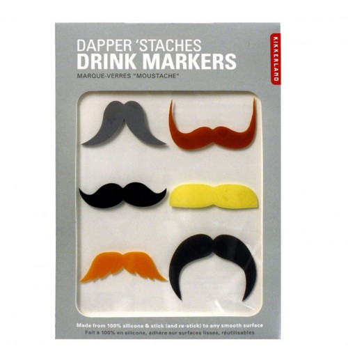 Marqueurs de verre moustache