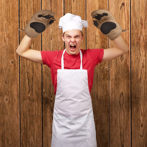 Paire de gants de cuisine pattes d'ours