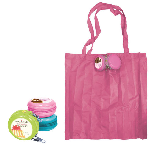 Sac shopping pliable macaron