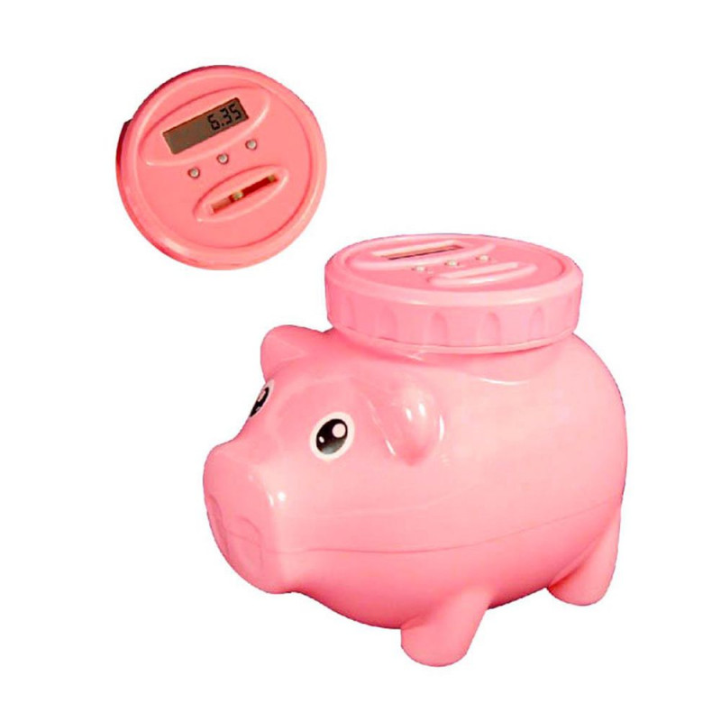 Tirelire cochon compteur