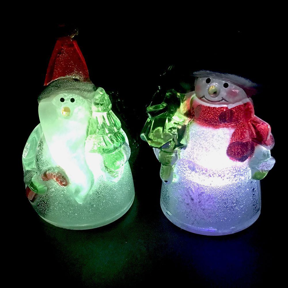 lot 2 figurines de noël lumineuses