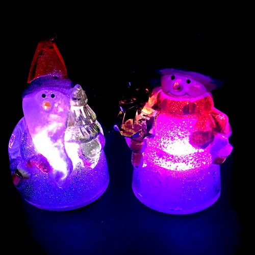 lot 2 figurines de noël lumineuses