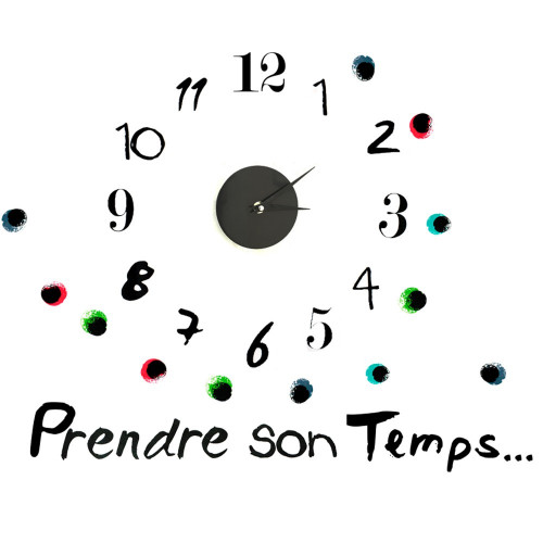 Sticker pendule, l'horloge adhésive