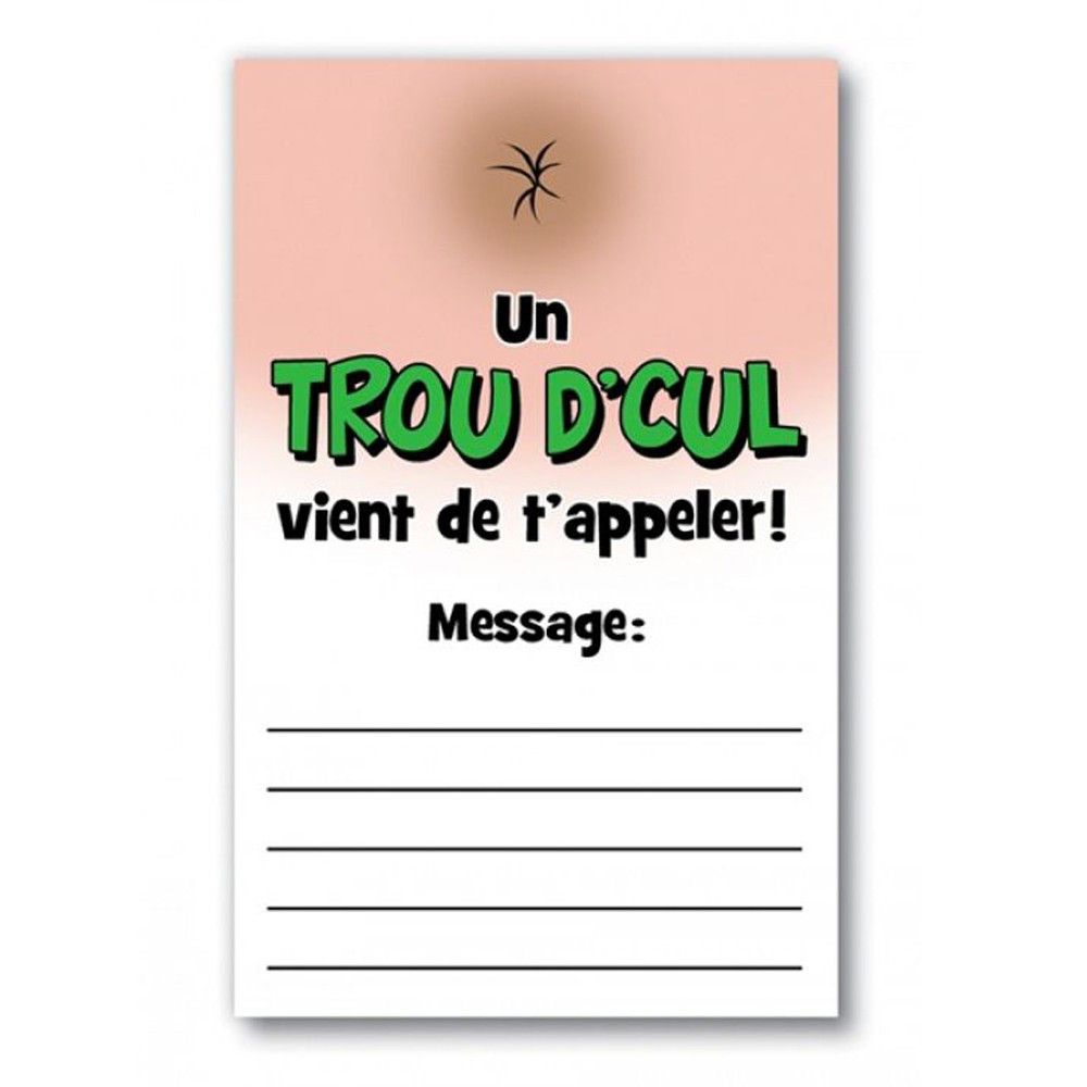 Bloc-notes Trou d'cul...