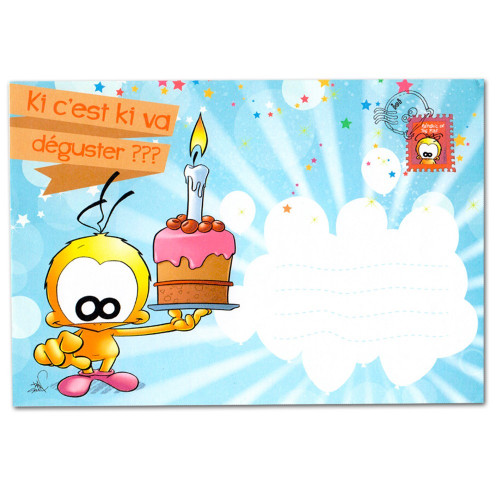 Carte anniversaire lance confettis "Pluie de bisous"