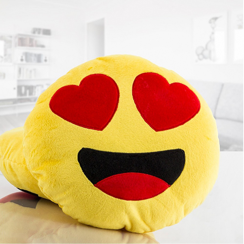 Coussin Emoji Coeurs