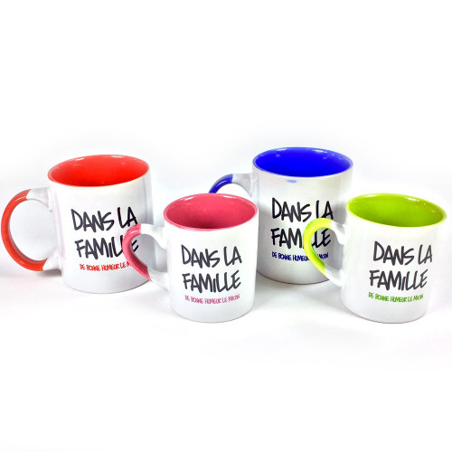 Coffret 4 mugs La Famille