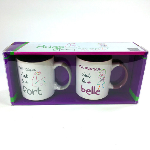 Coffret 2 mugs Papa Maman