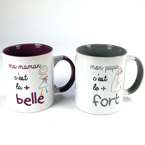 Coffret 2 mugs Papa Maman