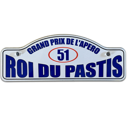 Plaque Rallye Roi du Pastis