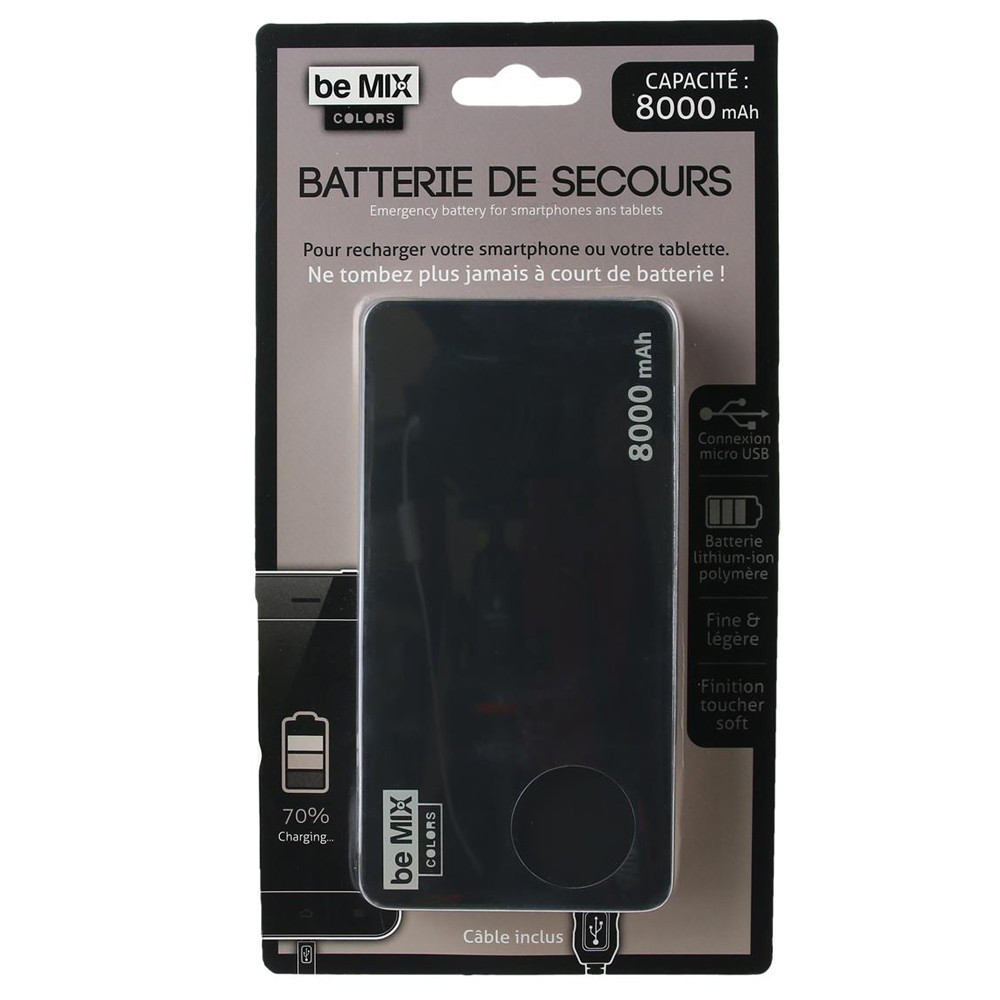 Batterie de secours slim 8000 mAh