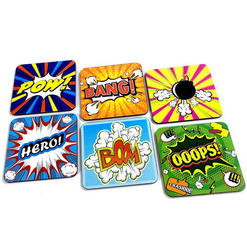 Lot de 6 sous-verres comics