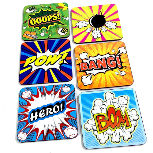 Lot de 6 sous-verres comics