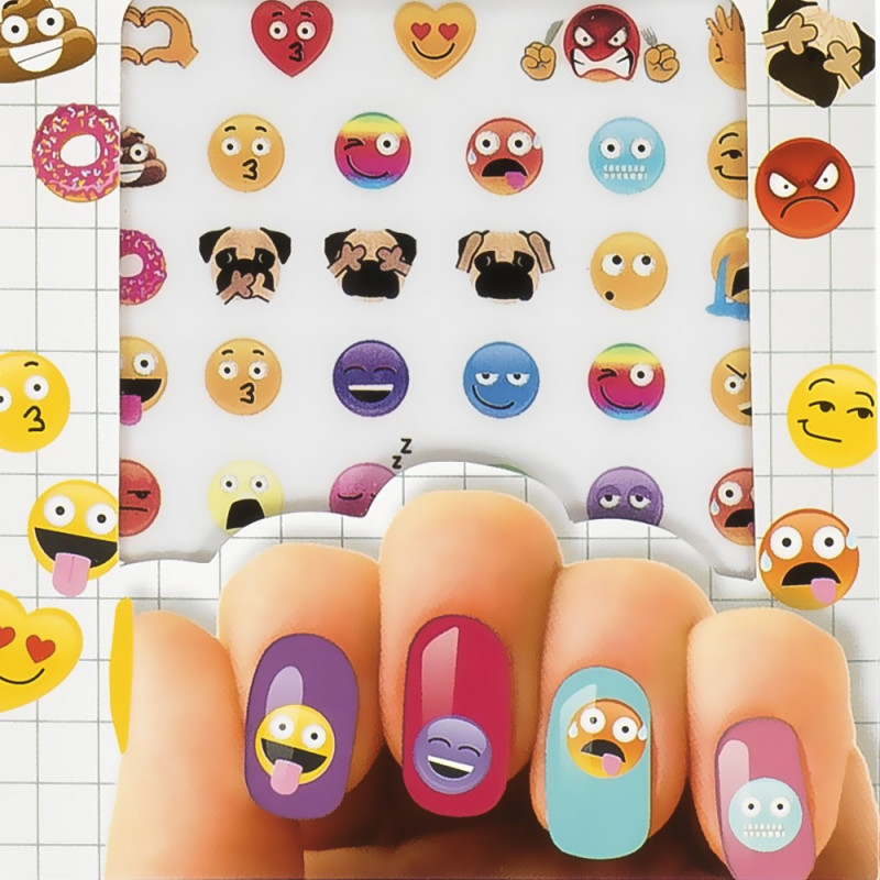 Nail art stickers pour ongles emoji