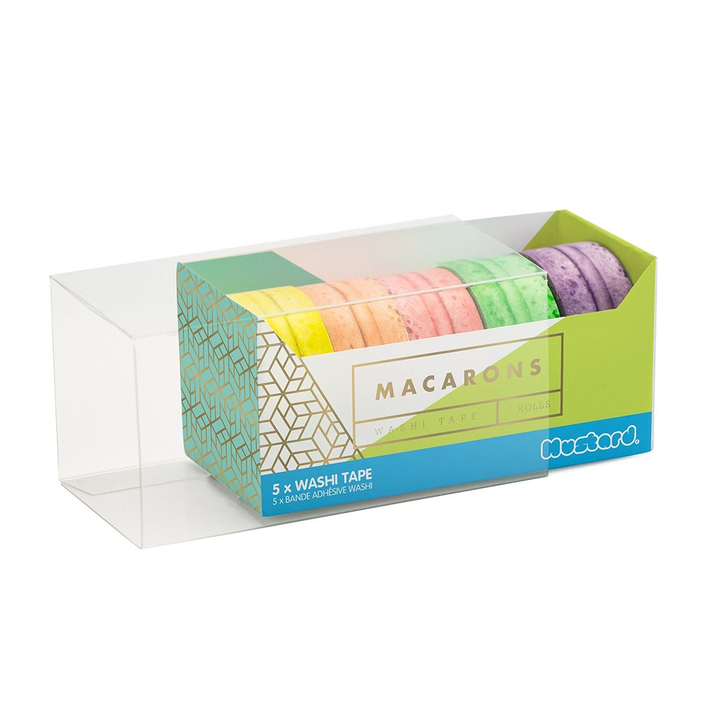 Coffret 5 masking tape effet macaron