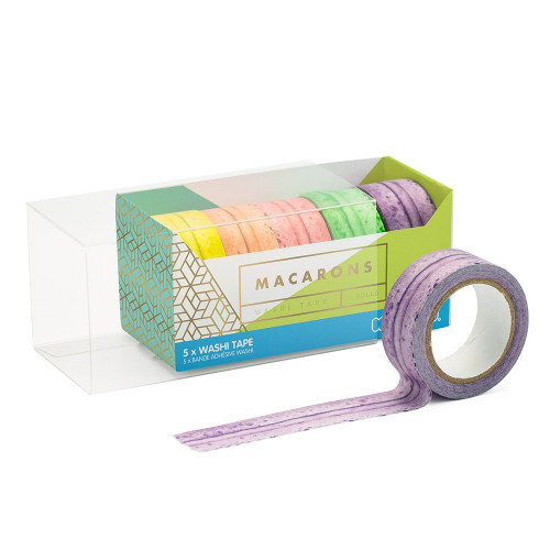 Coffret 5 masking tape effet macaron