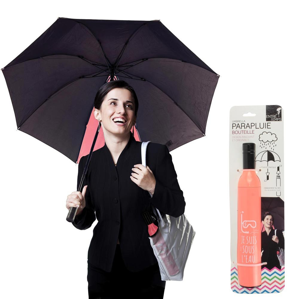 Parapluie bouteille astucieux