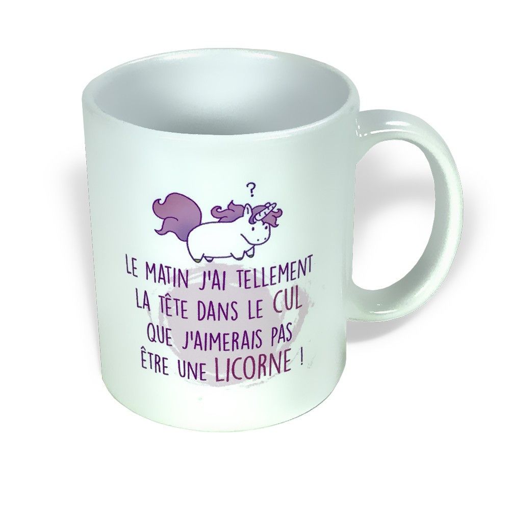 Set 2 mugs Humour Licorne