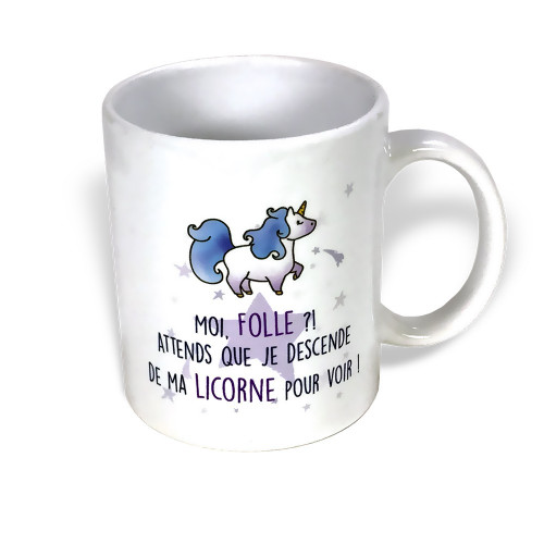 Set 2 mugs Humour Licorne