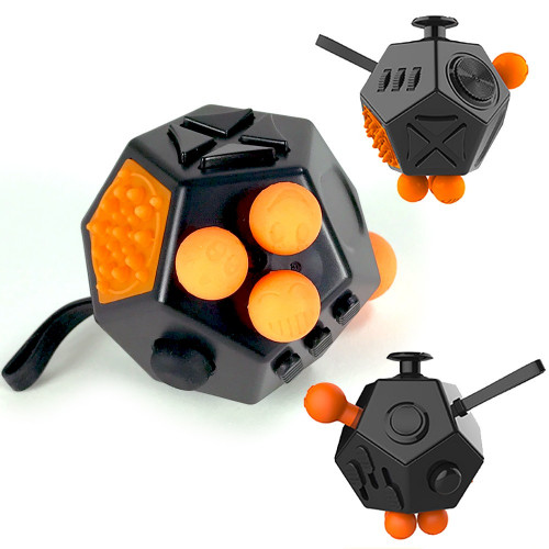 Fidget cube 12 faces, gadget anti-stress