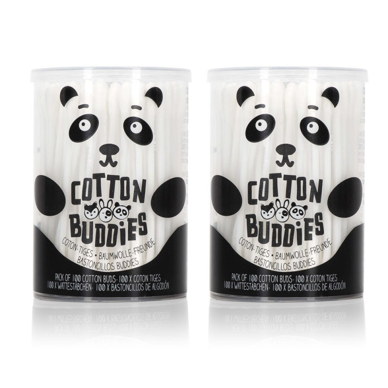 Lot de 2 boîtes cotons-tiges Panda