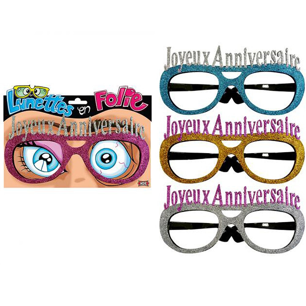 Lunettes géantes Joyeux Anniversaire