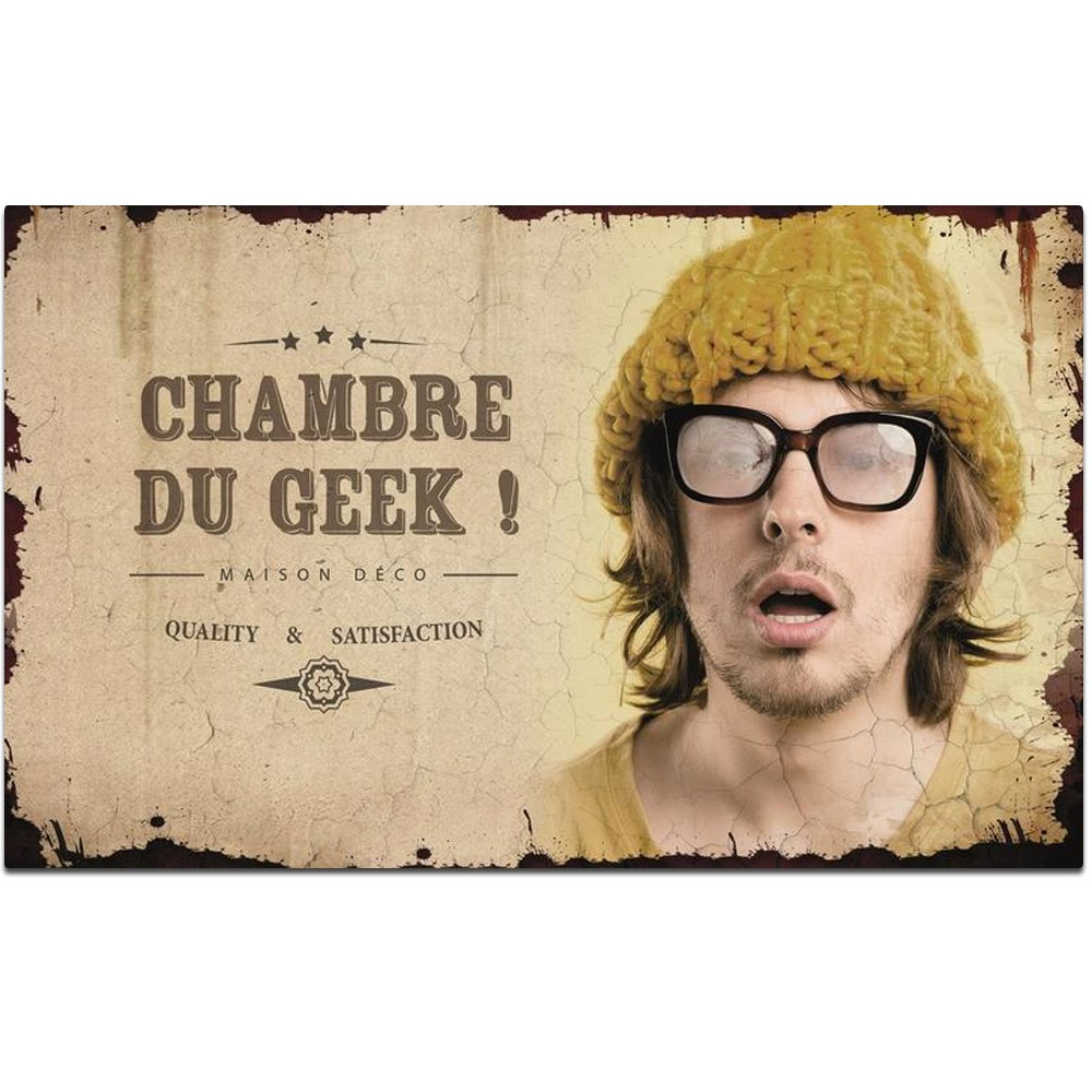 Plaque de porte Chambre du Geek