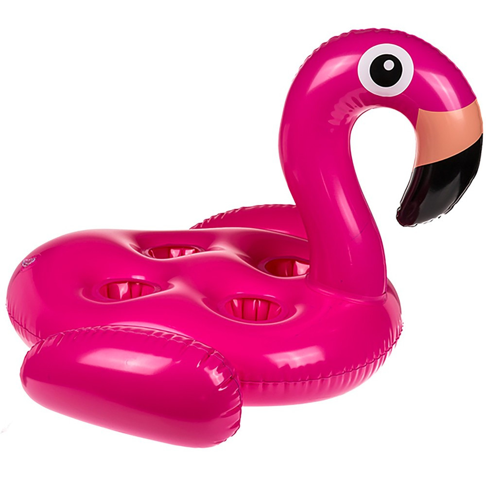 Porte-boisson gonflable Flamant Rose