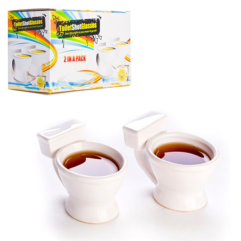 Lot de 2 verres shots WC