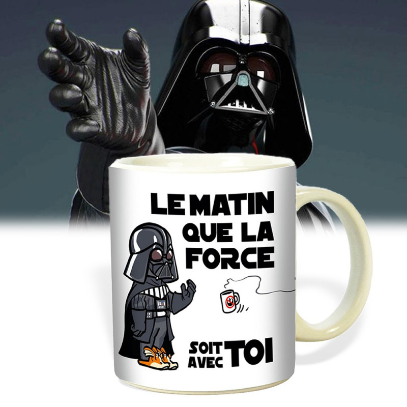 Mug le matin que la force soit avec toi