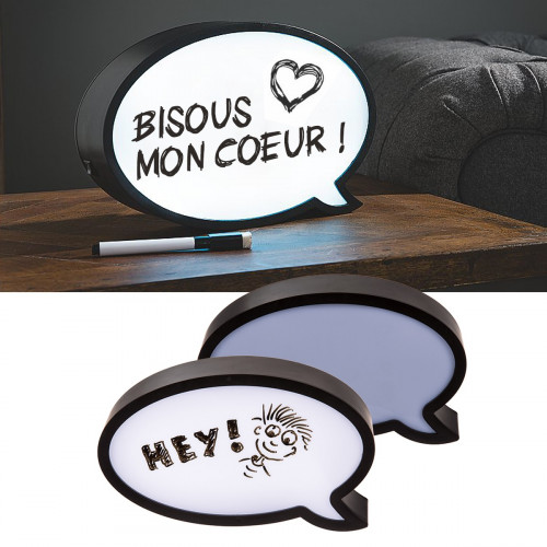 Bulle de BD lumineuse à message personnalisable