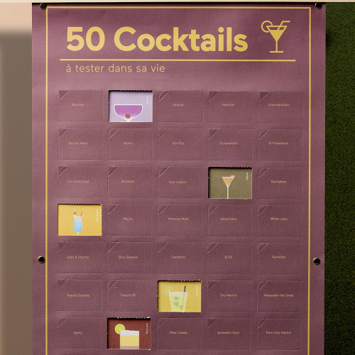 Poster 50 Cocktails à tester dans sa vie