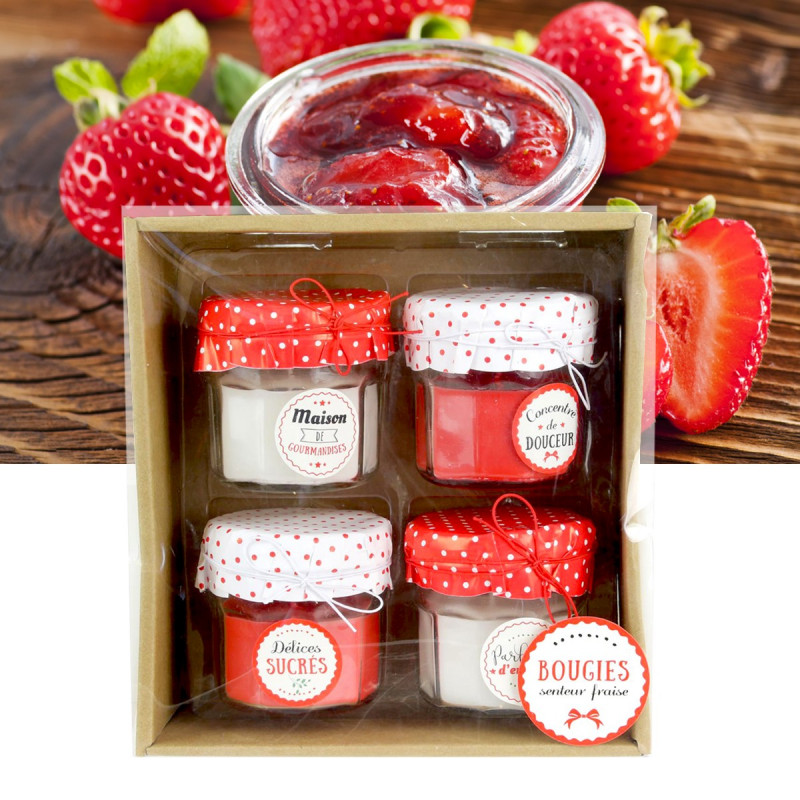 Coffret 4 bougies Pot de confiture