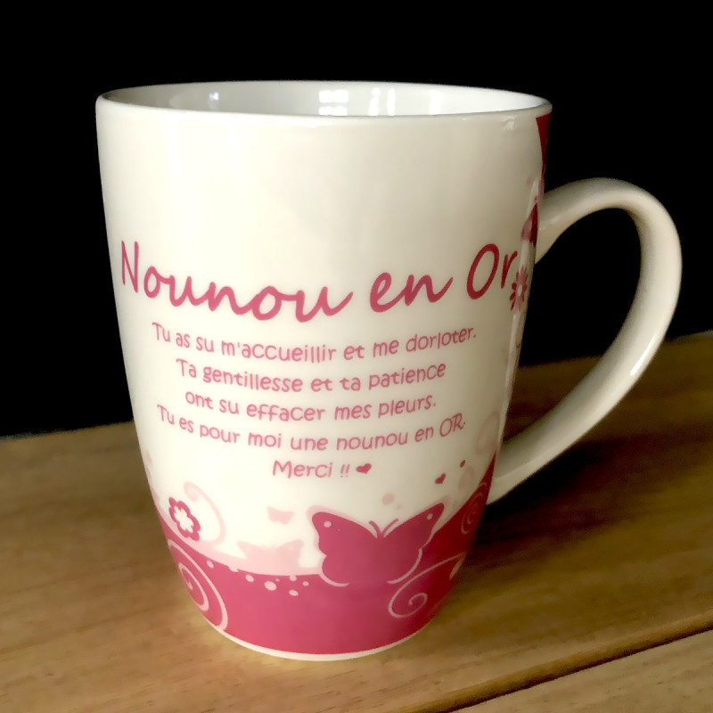 Mug à offrir Nounou en or