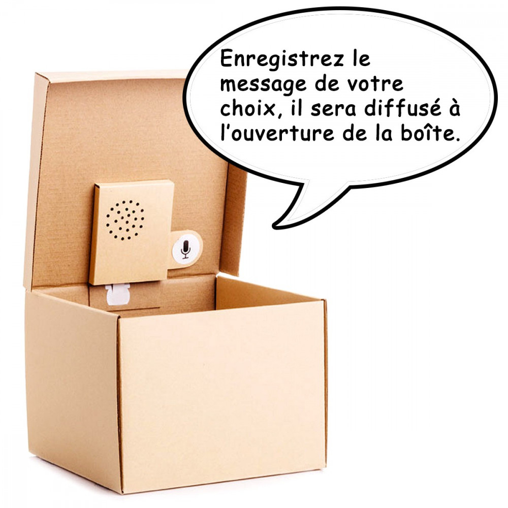 Boîte cadeau message à enregistrer