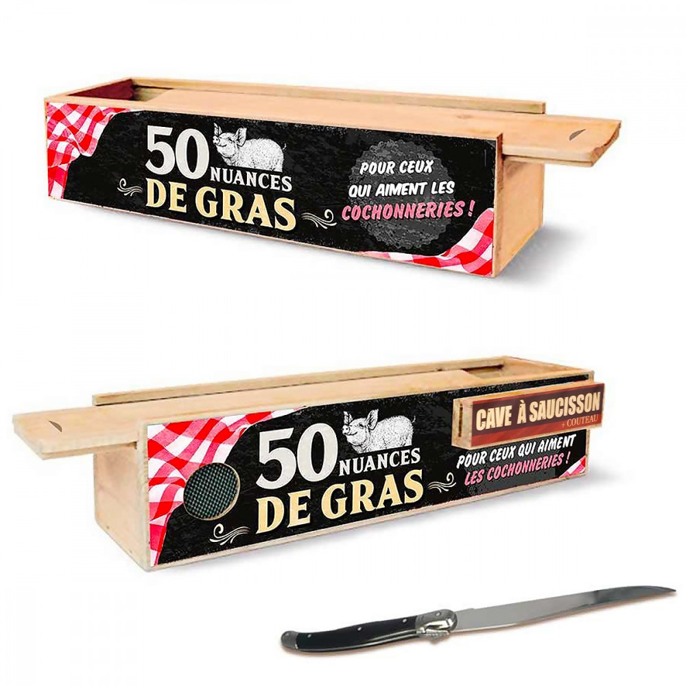 Cave à saucisson 50 nuances de gras