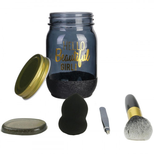 Coffret beauté mason jar spécial maquillage