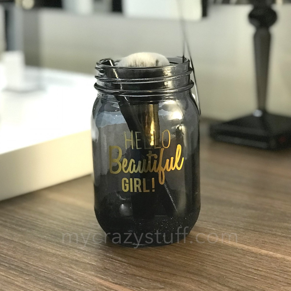 Coffret beauté mason jar spécial maquillage