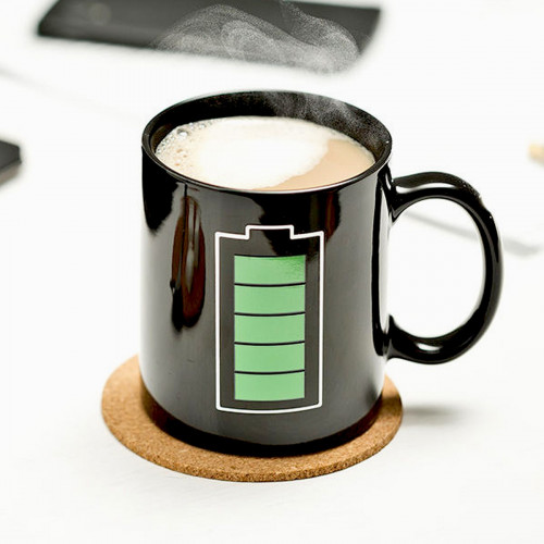 Mug jauge batterie black