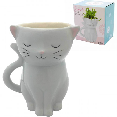 Pot de fleur chat