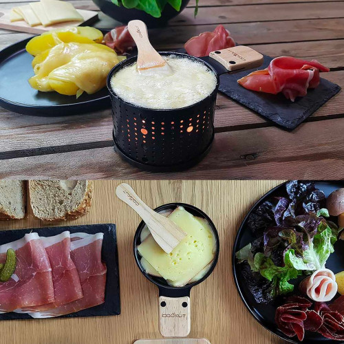 Raclette à la bougie, 4 sets individuels