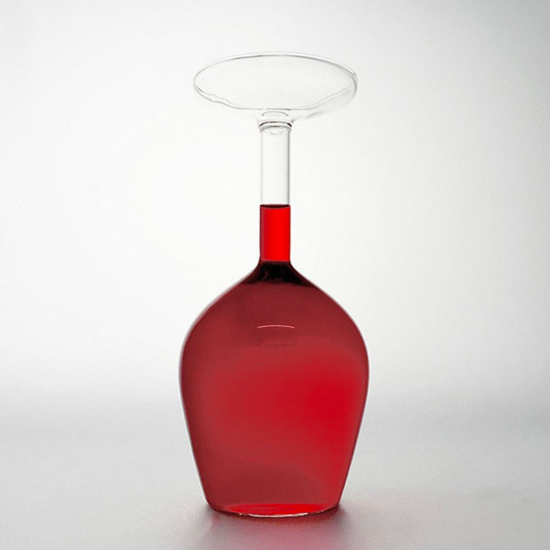 Verre à vin inversé