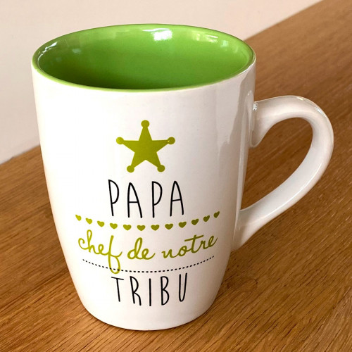 Coffret mugs Papa chef de tribu et Maman reine de beauté